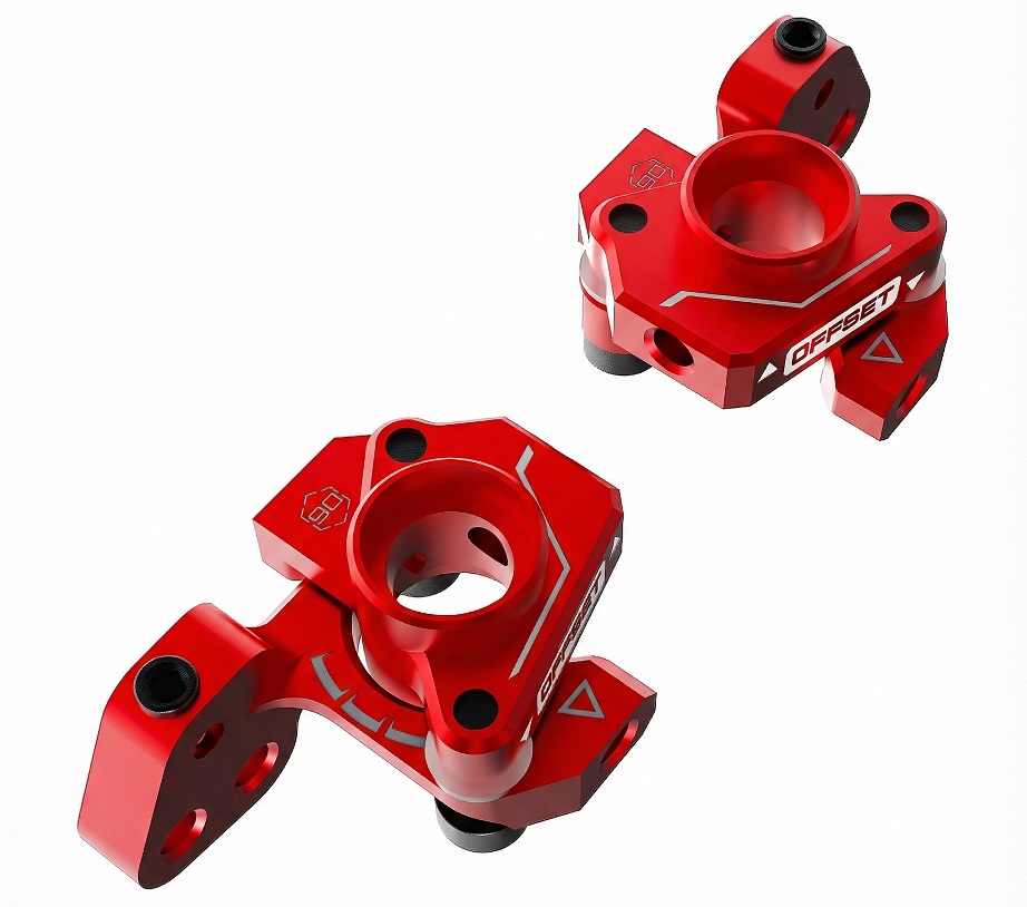 SAK-D6814RE Aluminum KPI knuckle for Auper D6 RED - Image 1