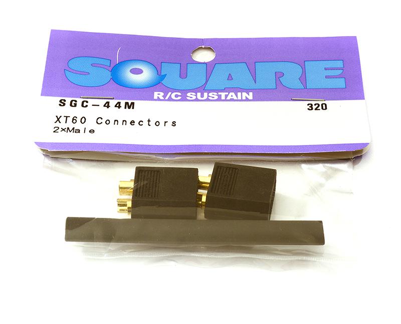 SQ-SGC-44M Square R/C XT-60 Connectors (2x Male) - Image 1