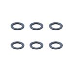 Square R/C Aluminum Collars, 6x4x0.5mm (Black) 6 pcs.