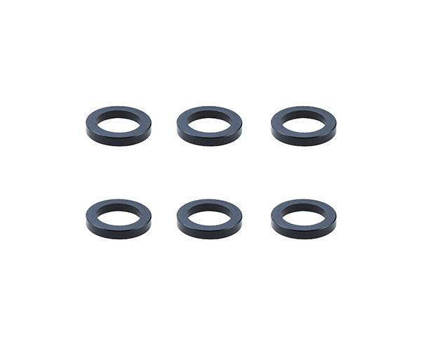 SQ-SGE-110BK Square R/C Aluminum Collars, 6x4x1mm (Black) 6 pcs. - Image 1