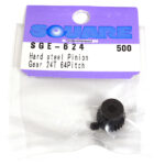Square R/C Hard Steel Pinion Gear (64-pitch) 24T