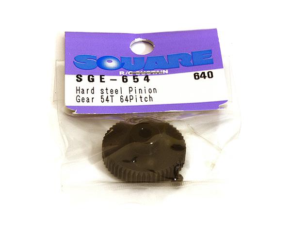 SQ-SGE-654 Square R/C Hard Steel Pinion Gear (64-pitch) 54T - Image 1