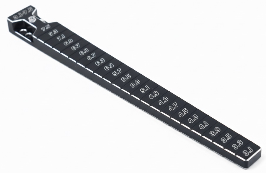 ST-008V2BK 3Racing Step Gauge 3.1-7.5mm - Black - Image 1