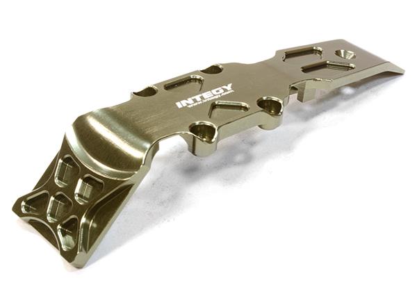 T3433GREY Billet Machined Front Skid Plate for Traxxas 1/16 E-Revo, Slash VXL, Summit - Image 1