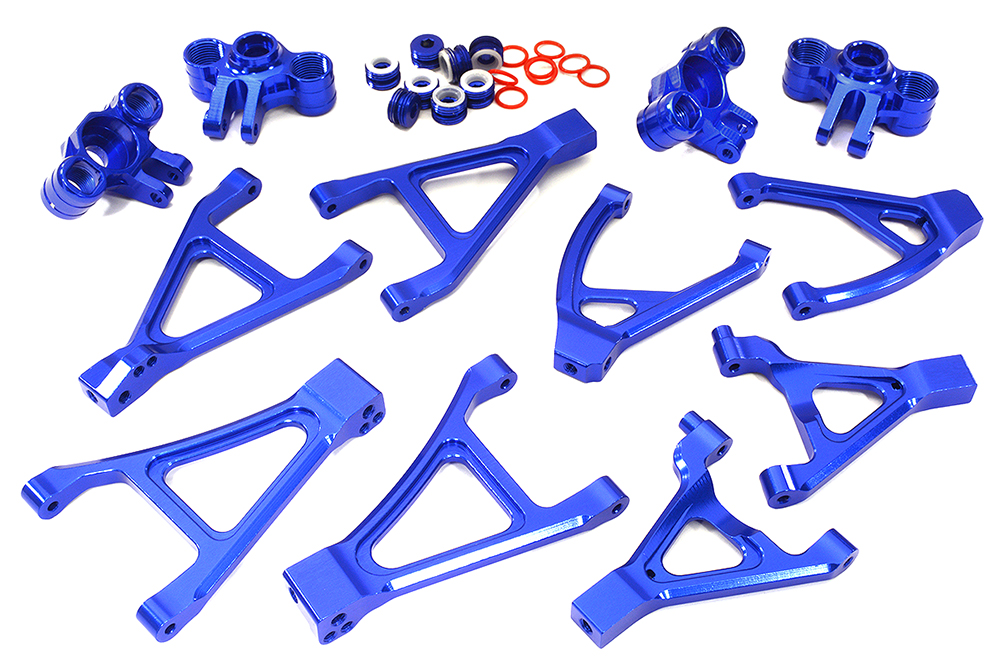 T3486BLUE Billet Machined Stage 1 Conversion Set for Traxxas 1/16 Slash VXL & Rally - Image 1