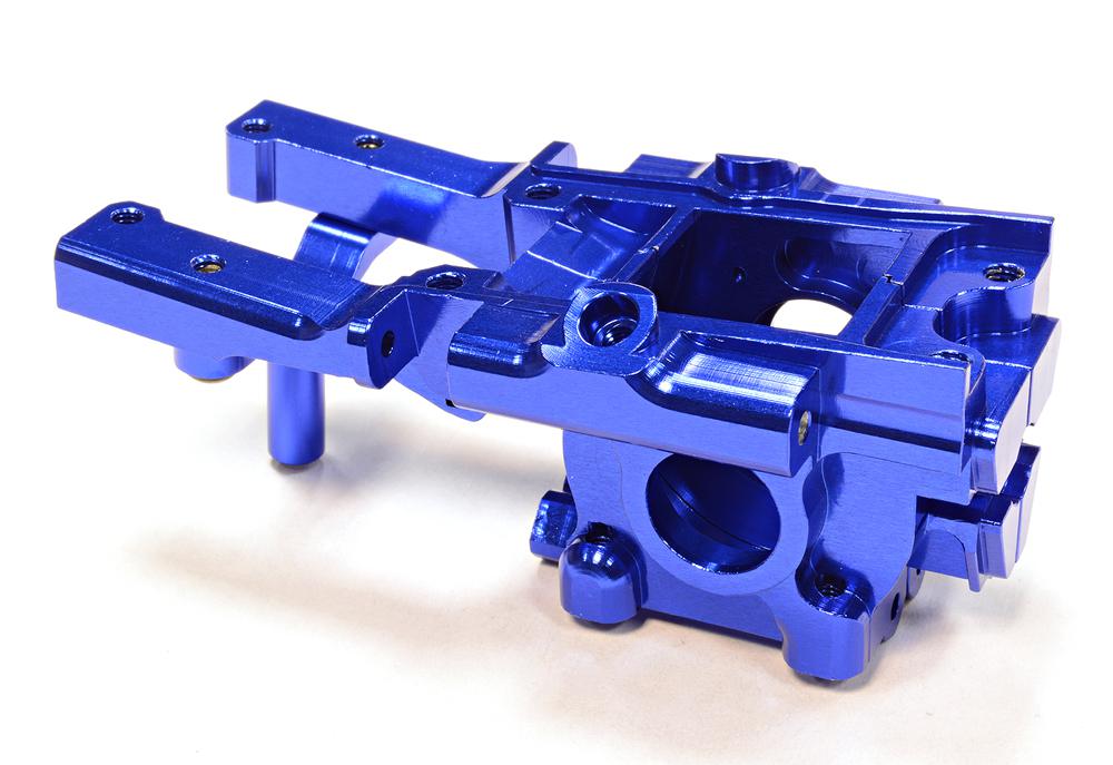 T3496BLUE Billet Machined Front Bulkhead for Traxxas 1/16 E-Revo, Slash, Summit, Rally - Image 1