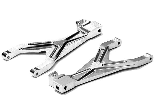 T3550SILVER Billet Machined T2 Rear Lower Arms for Traxxas 1/16 E-Revo VXL & Summit VXL - Image 1