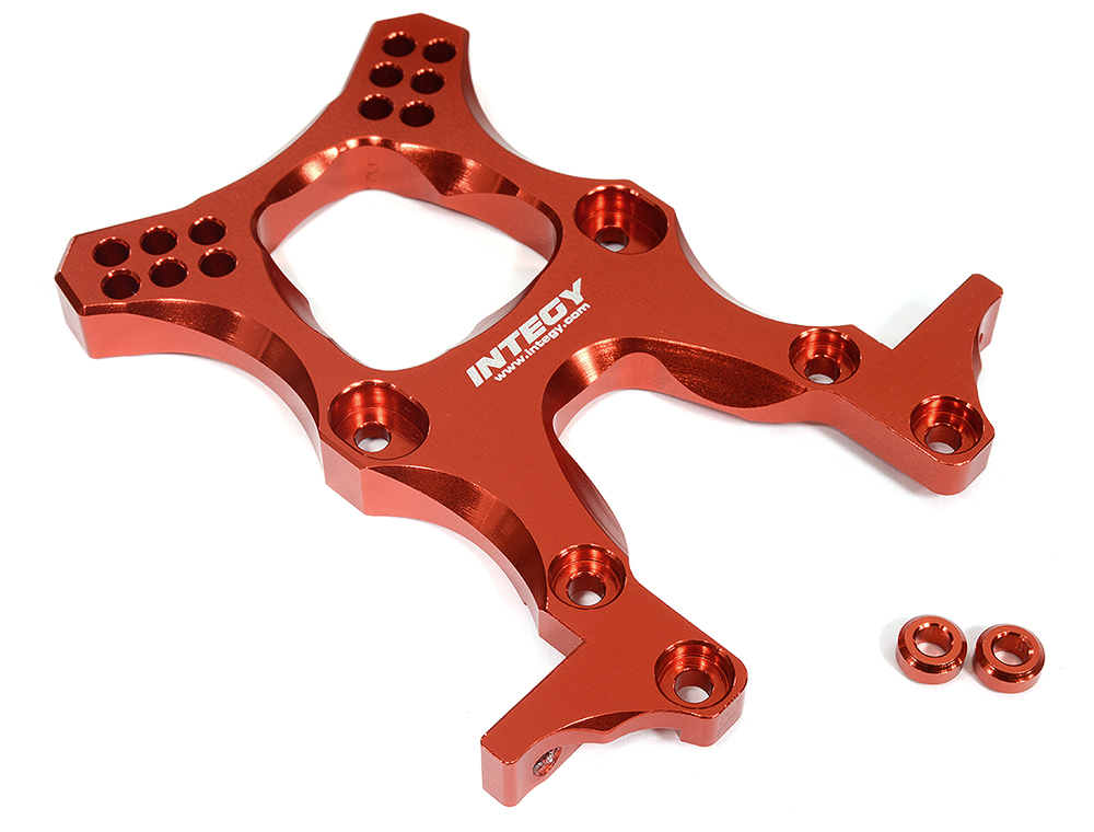 T6613RED V2 Alloy Front Shock Tower for HPI Nitro Firestorm, E-Firestorm & Blitz - Image 1