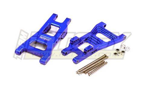 T6758BLUE Billet Machined Rear Lower Arms for Traxxas 1/10 Nitro Rustler Stadium Truck - Image 1