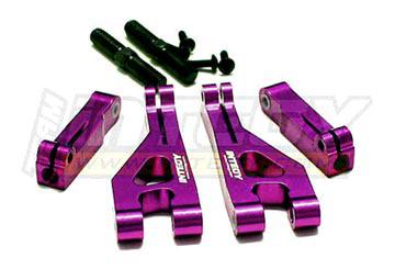 T7030PURPLE Billet Machined HD Adjustable Upper Arm for HPI 1/8 Savage-X Monster Truck - Image 1