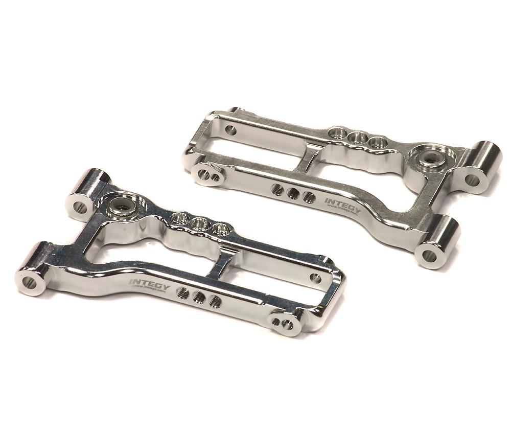T7130SILVER Billet Machined HD Front Suspension Arms for Associated 1/10 TC5 Touring Car - Image 1