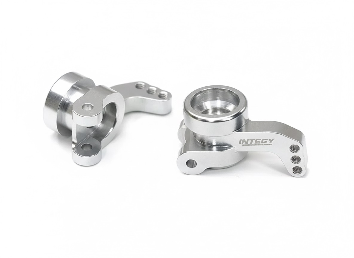 T7831SILVER Billet Machined Rear Hub Carriers for Associated 1/10 GT2 off-road Truck - Image 1