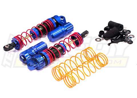 T7857BLUE Billet Machined Front Piggyback Shock Set (2) for Associated SC10 (L=87mm) - Image 1