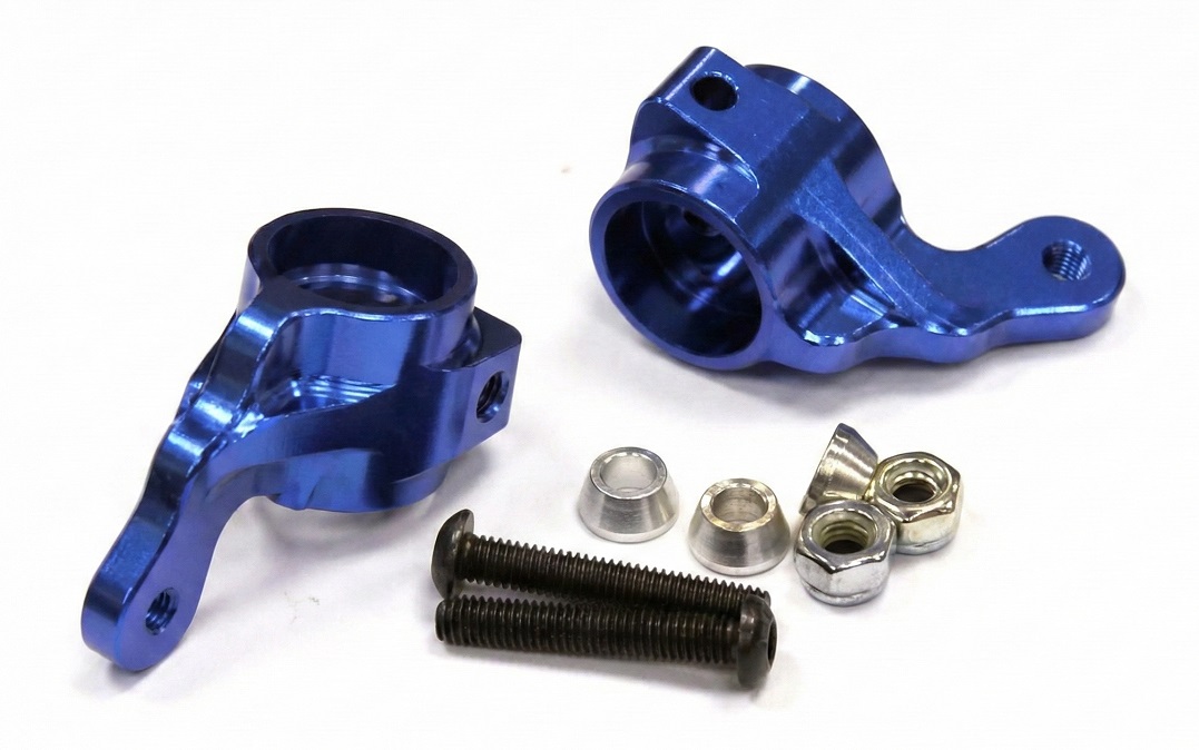 T7942BLUE 09 Alloy Front Steering Blocks for Traxxas 1/10 Electric Slash 2WD 3736 - Image 1