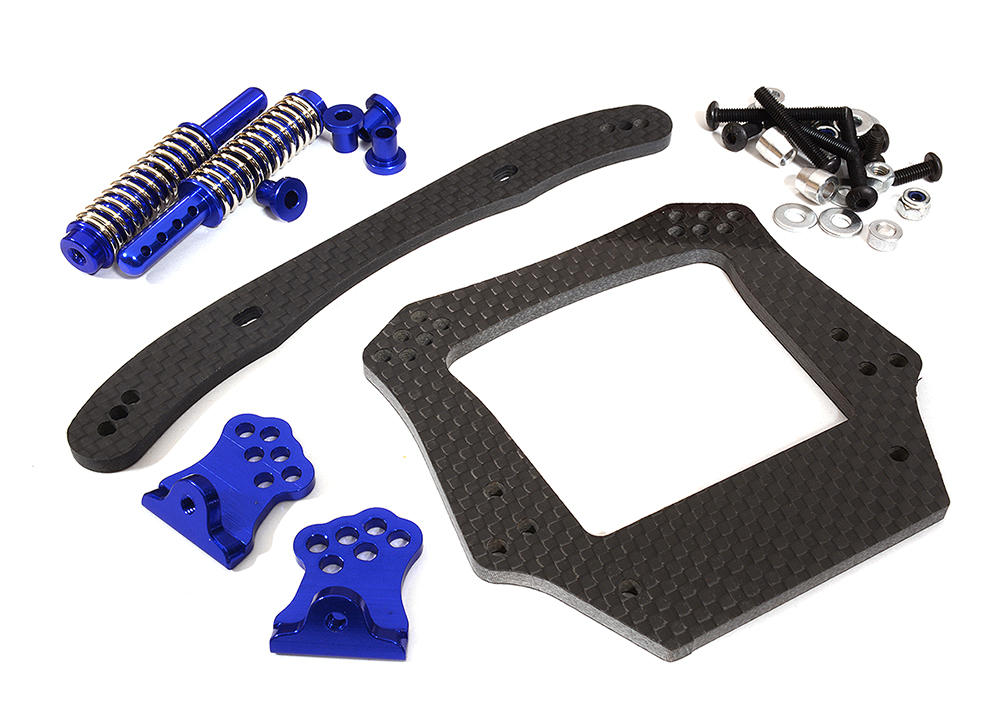T8066BLUE Graphite Front Shock Tower for Traxxas 1/10 Rustler 2WD 3639 1914 - Image 1