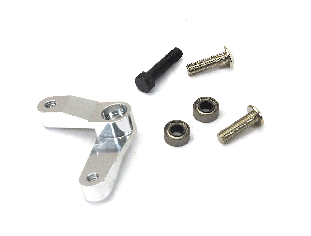 T8106SILVER Billet Machined Steering Lever II for HPI 1/12 Wheely King Monster Truck - Image 1