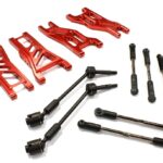 Billet Complete Extended EXT Suspension Set+Drive Shafts for 1/10 Slash 2WD