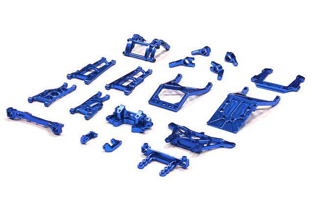 T8139BLUE Billet Machined Alloy Conversion Set for Traxxas 1/10 2WD Monster Jam Series - Image 1