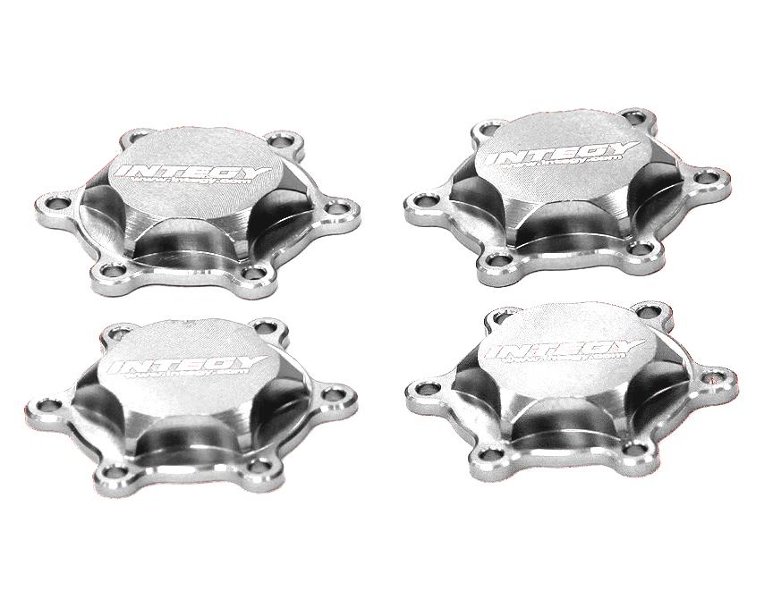 T8227SILVER Billet Machined Wheel Adapter Cap (4) for Losi Ten-T Truggy - Image 1