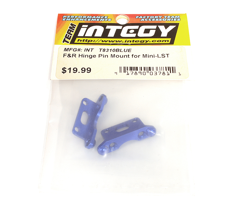 T8310BLUE Billet Machined Front & Rear Hinge Pin Mount for Losi 1/18 Mini-LST Truck - Image 1