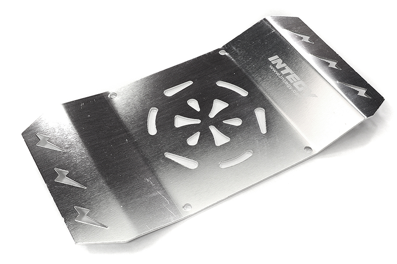 T8325SILVER Alloy Center Skid Plate for Losi 1/18 Mini-LST Monster Truck - Image 1