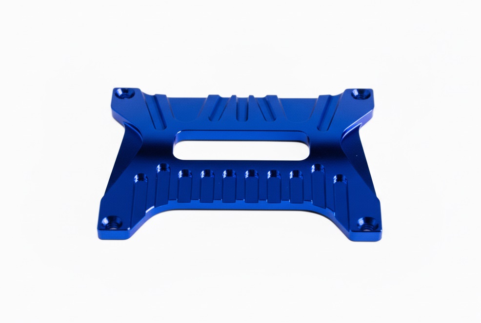 T8326BLUE Billet Machined Center Bottom Plate for Losi 1/18 Mini-LST Monster Truck - Image 1