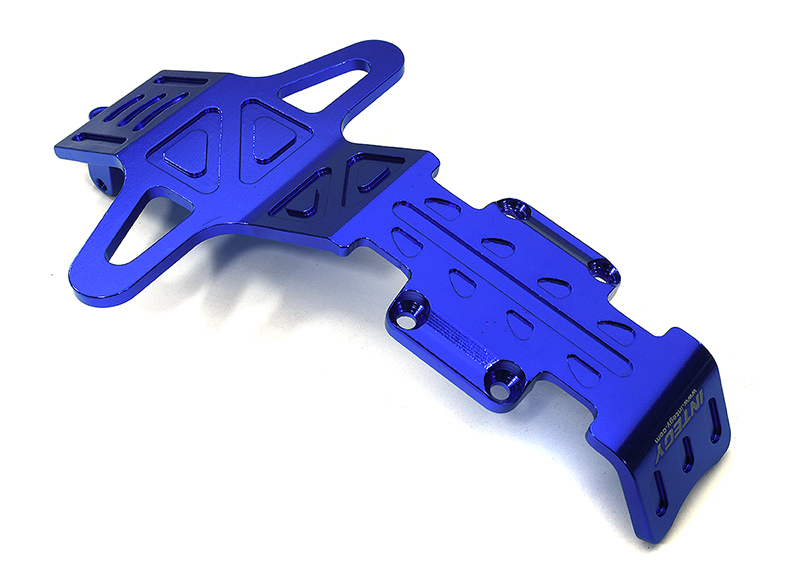 T8353BLUE Billet Machined Alloy Skid Plate A for Associated Mini MGT 3.0 Monster Truck - Image 1
