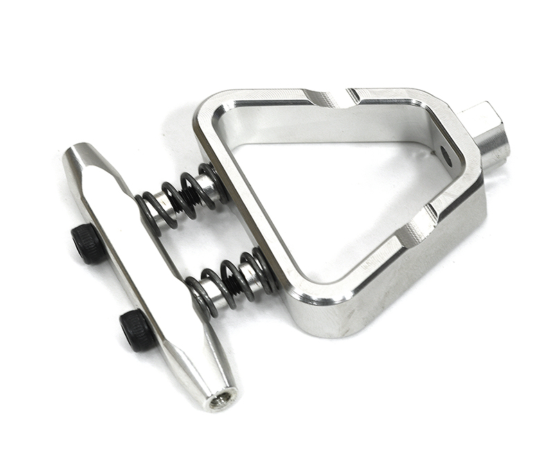 T8369SILVER Billet Machined Front Bumper Bracket for Associated Mini MGT 3.0 Monster Truck - Image 1
