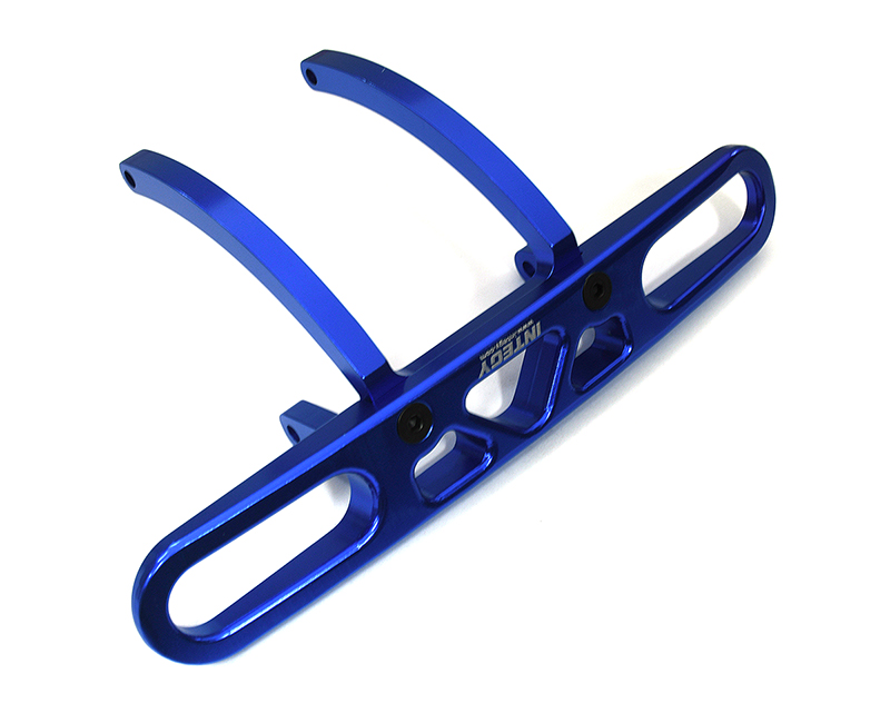T8371BLUE Billet Machined Alloy Front Bumper for Associated Mini MGT 3.0 Monster Truck - Image 1