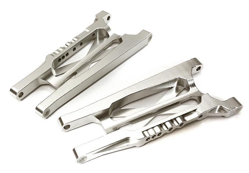 T8541SILVER Billet Machined Suspension Arms for Traxxas 1/10 Slash 4X4 (6808) 3655X - Image 1