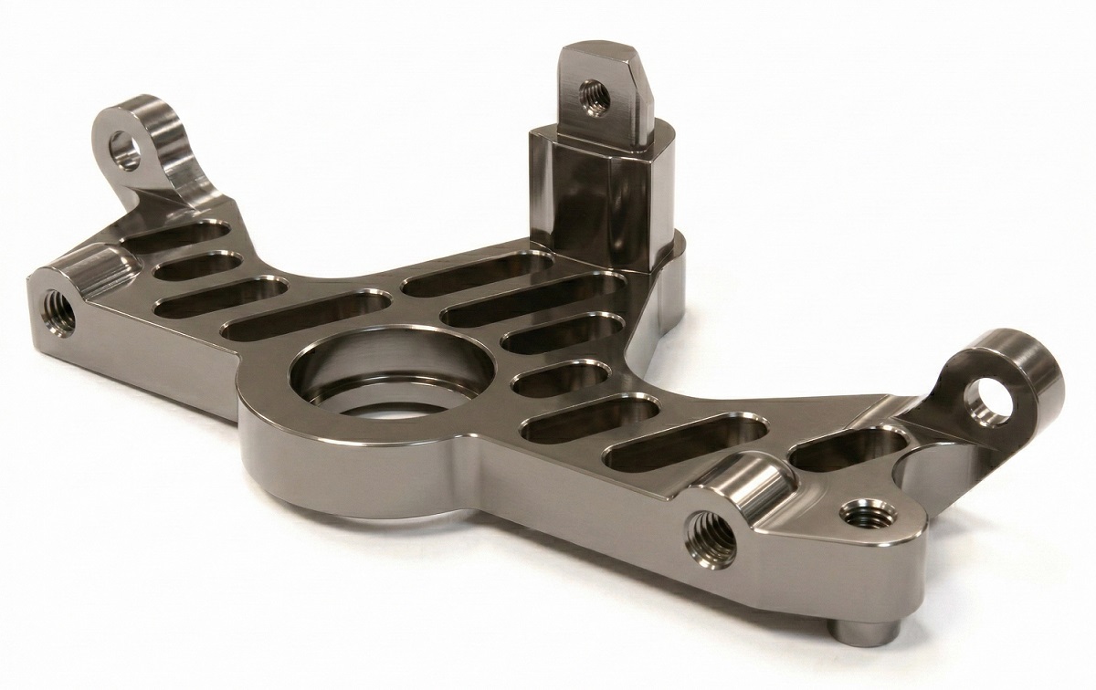 T8599GREY Machined T2 Motor Mount Block for 1/10 Stampede 4X4 & Slash 4X4 (non-LCG) 6860 - Image 1