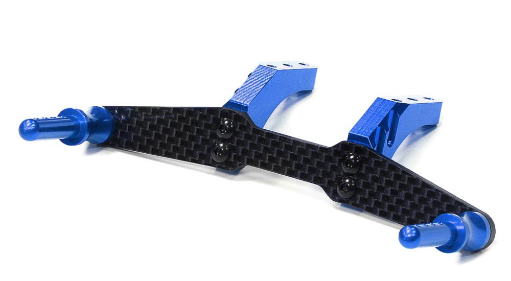 T8647BLUE Machined Composite & Alloy T3 Rear Body Mount Set for 1/10 Stampede 2WD 3614 - Image 1