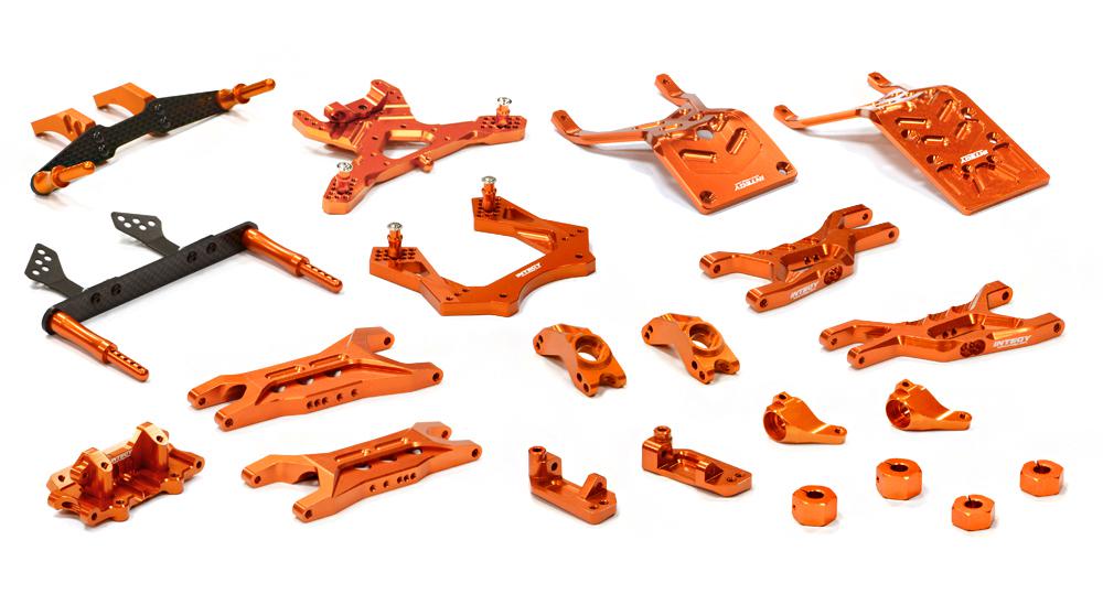 T8651ORANGE Billet Alloy Complete Orange Suspension Upgrade Kit for 1/10 Stampede 2WD Trucks - Image 1