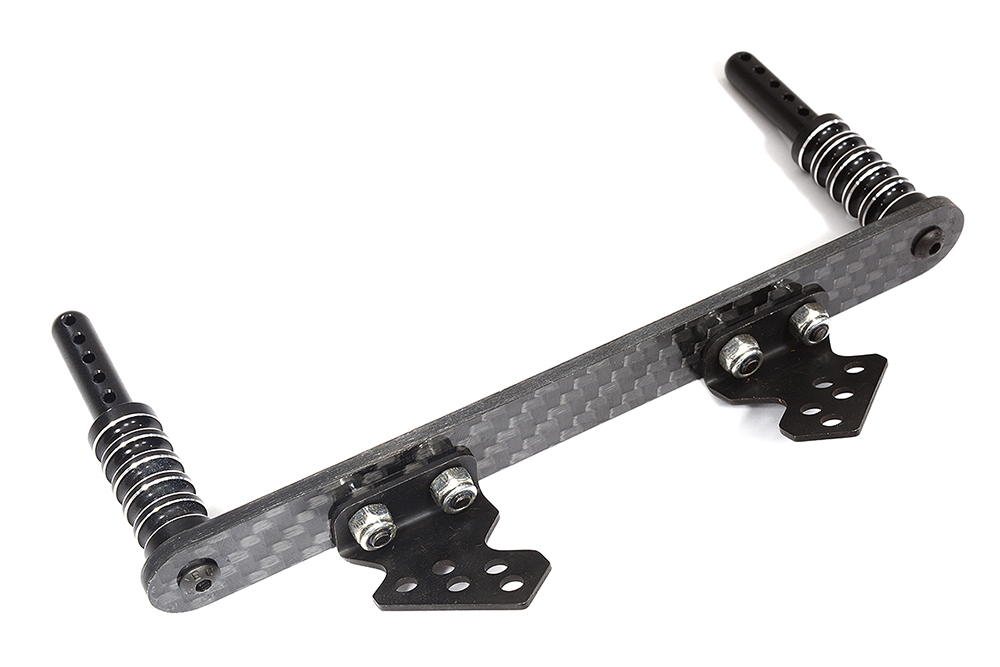 T8666BLACK Machined Front Body Mount Set in Black for 1/10 Slash 2WD RC Truck 1914R - Image 1