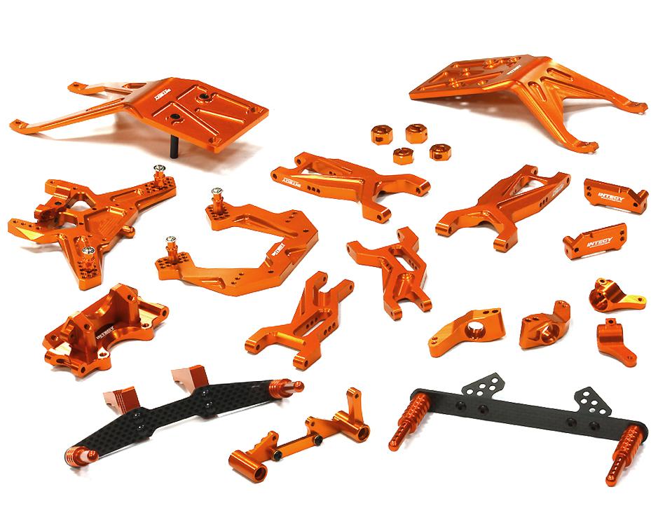 T8676ORANGE Complete Orange Billet Machined Suspension Upgrade Kit for Traxxas Slash 2WD - Image 1