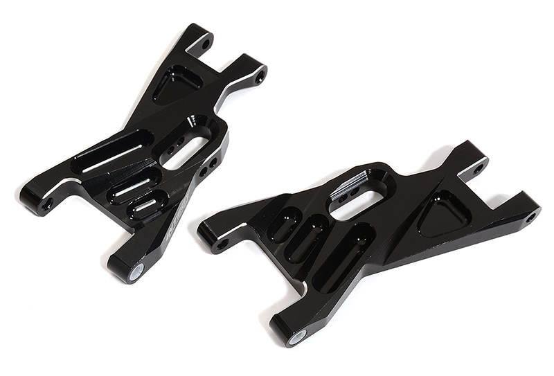 T8703BLACK Black Billet Machined Front Lower Suspension Arms for Traxxas 1/10 Bandit 2531X - Image 1