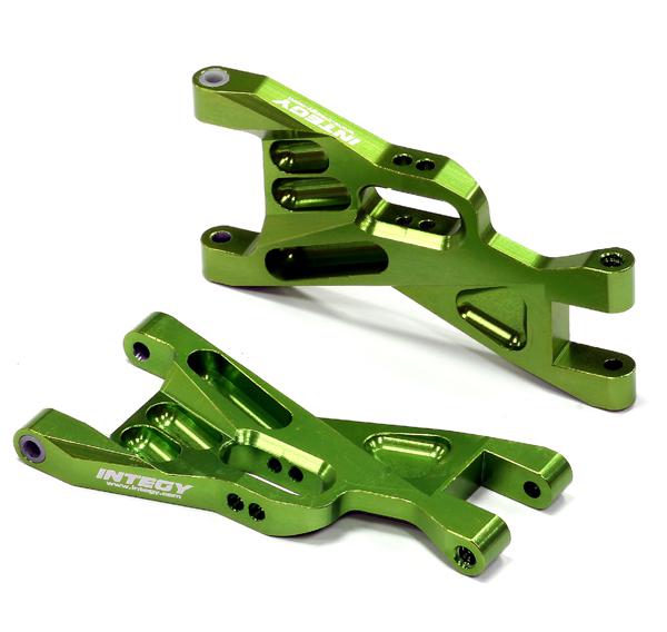 T8703GREEN Green Billet Machined Front Lower Suspension Arms for Traxxas 1/10 Bandit 2531X - Image 1